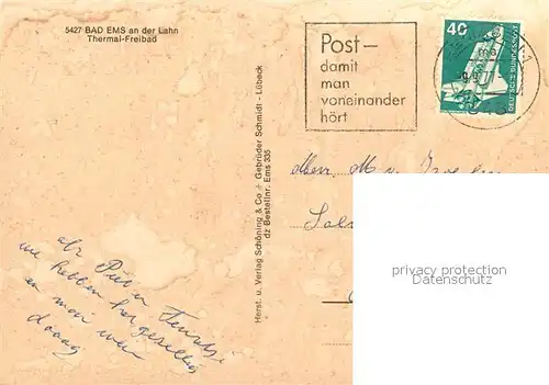 AK / Ansichtskarte Bad_Ems Thermal Freibad Bad_Ems