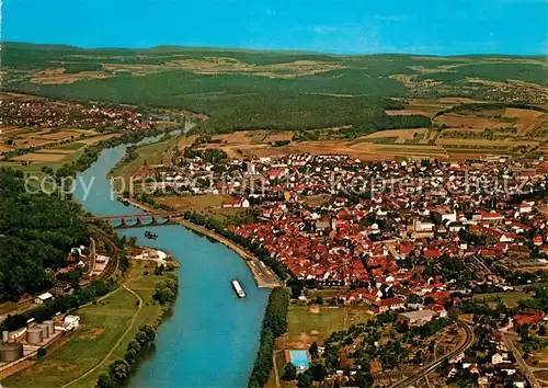 AK / Ansichtskarte Marktheidenfeld Partie am Main Fliegeraufnahme Marktheidenfeld