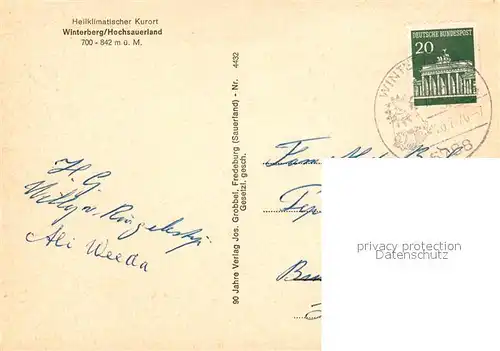 AK / Ansichtskarte Winterberg_Hochsauerland Fliegeraufnahme Winterberg_Hochsauerland