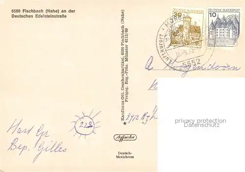 AK / Ansichtskarte Fischbach_Nahe Fliegeraufnahme Fischbach Nahe