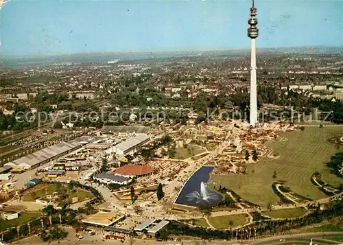 AK / Ansichtskarte Dortmund Westfalenhalle Aussichts und Fernmeldeturm Fliegeraufnahme Dortmund