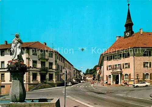 AK / Ansichtskarte Bonndorf_Schwarzwald Strassenpartie Brunnen Bonndorf Schwarzwald