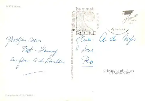 AK / Ansichtskarte Rheine Fliegeraufnahme Rheine