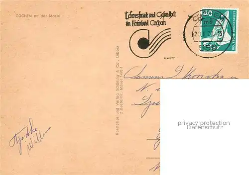 AK / Ansichtskarte Cochem_Mosel Brueckenpartie Cochem Mosel