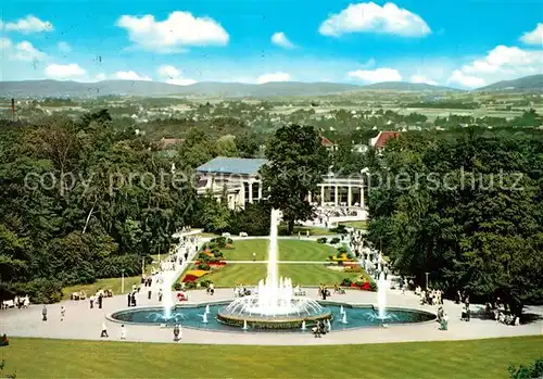 AK / Ansichtskarte Bad_Oeynhausen Kurpark mit Wiehengebaeude Bad_Oeynhausen