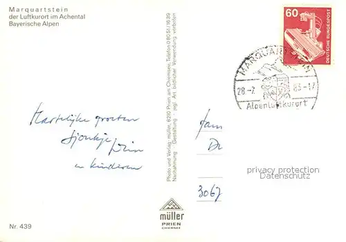 AK / Ansichtskarte Marquartstein im Achental Marquartstein