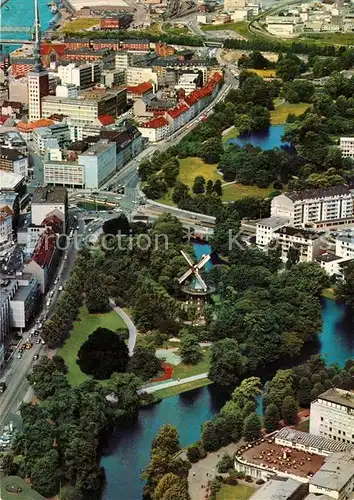 AK / Ansichtskarte Bremen Fliegeraufnahme mit Muehle am Wall Bremen