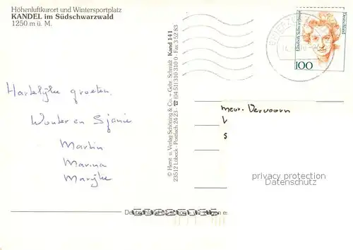 AK / Ansichtskarte Kandel_Breisgau  Kandel Breisgau