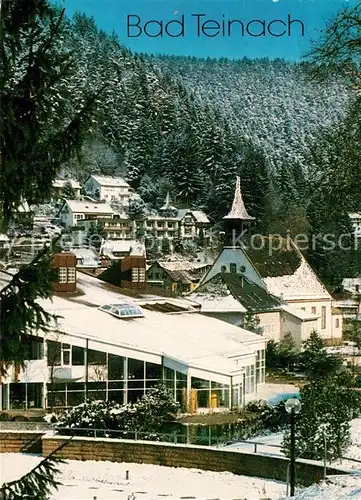 AK / Ansichtskarte Bad_Teinach Zavelstein Kirchenpartie im Winter Bad_Teinach Zavelstein