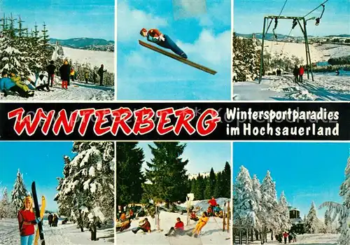 AK / Ansichtskarte Winterberg_Hochsauerland Wintersportgebiet  Winterberg_Hochsauerland