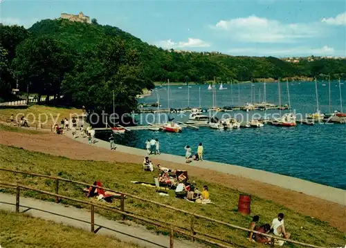 AK / Ansichtskarte Edersee Seepartie mit Schloss Edersee