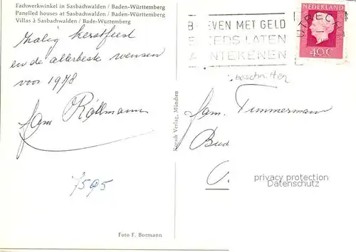 AK / Ansichtskarte Sasbachwalden Fachwerkwinkel Sasbachwalden