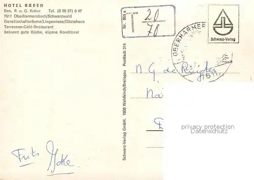 AK / Ansichtskarte Oberharmersbach Panorama Kirche Oberharmersbach