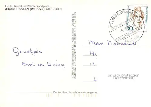 AK / Ansichtskarte Usseln Panorama Fachwerkhaus Kirche See Park Usseln