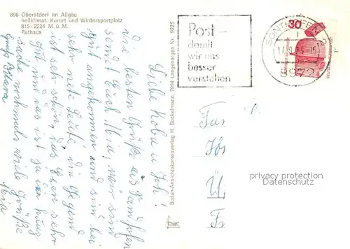 AK / Ansichtskarte Oberstdorf Rathaus Oberstdorf