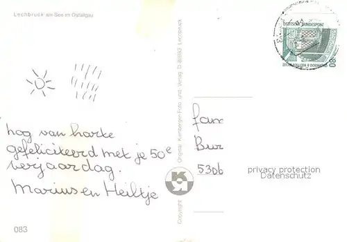 AK / Ansichtskarte Lechbruck_See Panorama Kirche Lechbruck See