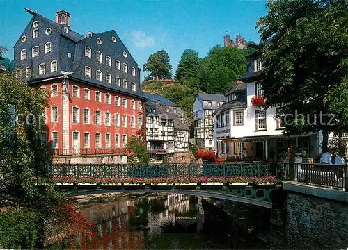 AK / Ansichtskarte Monschau Rotes Haus Ruine Haller Monschau