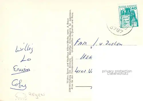 AK / Ansichtskarte Winterberg_Hochsauerland Sankt Georg Sprungschanze Kurverwaltung Pforte Astenturm Winterberg_Hochsauerland