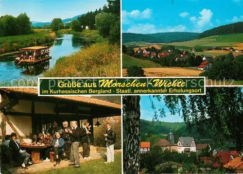 AK / Ansichtskarte Morschen Wichte Floss Wandergesellschaft Panorama 