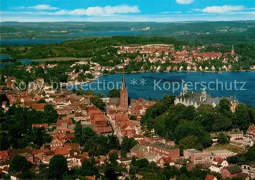 AK / Ansichtskarte Ploen_See Fliegeraufnahme Kirche Ploen_See