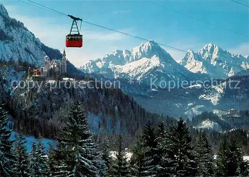 AK / Ansichtskarte Tegelberg Seilbahn Neuschwanstein Winterpanorama Tegelberg