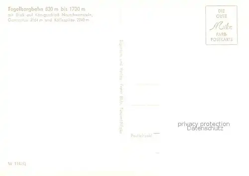 AK / Ansichtskarte Tegelberg Seilbahn Neuschwanstein Winterpanorama Tegelberg