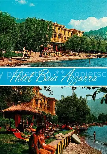 AK / Ansichtskarte Torbole_Lago_di_Garda Hotel Baia Azzurra Strand Torbole_Lago_di_Garda