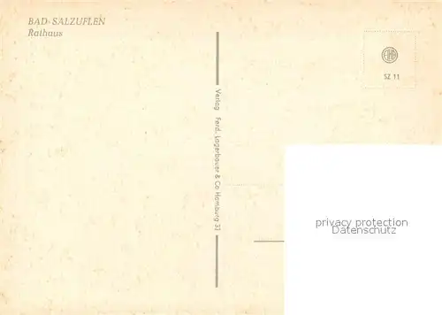 AK / Ansichtskarte Bad_Salzuflen Rathaus Bad_Salzuflen