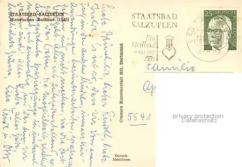AK / Ansichtskarte Bad_Salzuflen Rathaus Bad_Salzuflen
