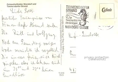 AK / Ansichtskarte Niendorf_Timmendorfer_Strand Fliegeraufnahme Niendorf_Timmendorfer