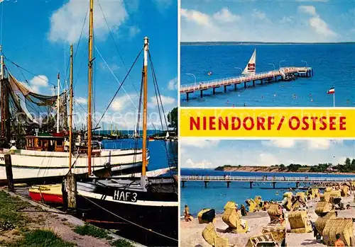 AK / Ansichtskarte Niendorf_Timmendorfer_Strand Hafen Strand Niendorf_Timmendorfer