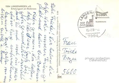 AK / Ansichtskarte Langenargen_Bodensee  Langenargen Bodensee
