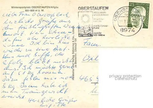 AK / Ansichtskarte Oberstaufen  Oberstaufen