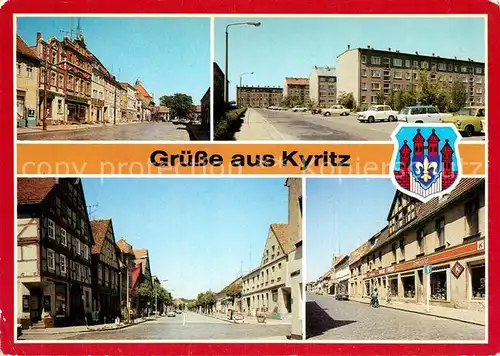 AK / Ansichtskarte Kyritz_Brandenburg Platz des Friedens Otto Grotewohl Strasse  Kyritz Brandenburg