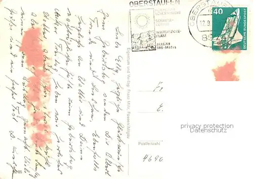 AK / Ansichtskarte Oberstaufen Kuranstalt Malas Oberstaufen