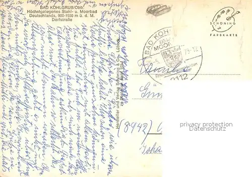 AK / Ansichtskarte Bad_Kohlgrub Dorfstrasse Bad_Kohlgrub