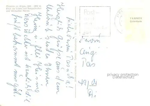 AK / Ansichtskarte Pfronten Vilstal Sorgschrofen  Pfronten