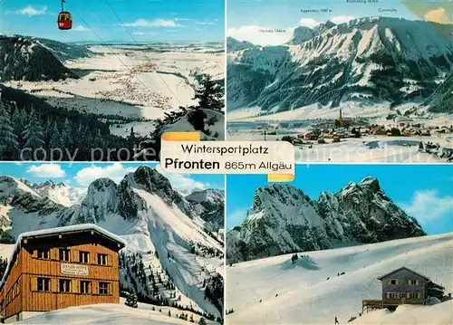 AK / Ansichtskarte Pfronten Ostler Huette Aggenstein Hochalp Seilbahn Pfronten