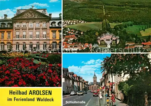 AK / Ansichtskarte Arolsen_Bad Fliegeraufnahme Schlossstrasse Arolsen_Bad