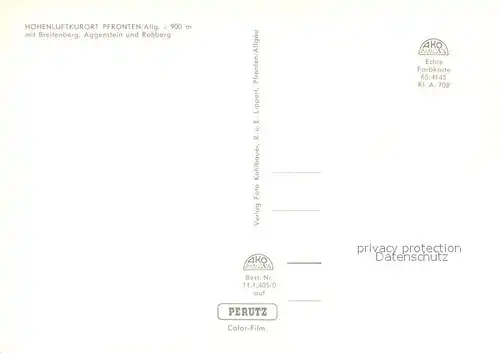 AK / Ansichtskarte Pfronten Breitenberg Aggenstein Rossberg Pfronten