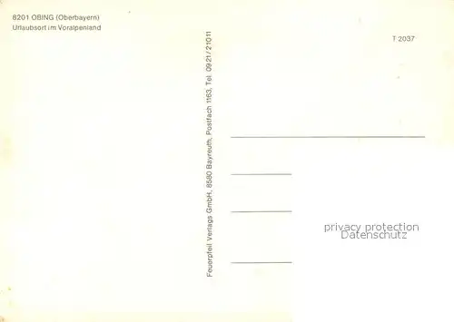AK / Ansichtskarte Obing Rabenden Seeon Griessee  Obing