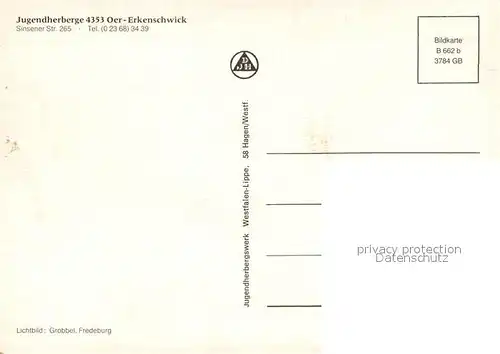 AK / Ansichtskarte Oer Erkenschwick Jugendherberge Berliner Platz Stadthalle Oer Erkenschwick