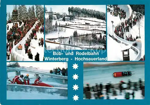 AK / Ansichtskarte Winterberg_Hochsauerland Bob  Rodelbahn Winterberg_Hochsauerland