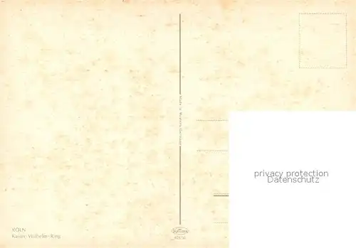 AK / Ansichtskarte Koeln_Rhein Kaiser Wilhelm Ring Koeln_Rhein