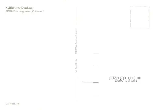 AK / Ansichtskarte Kyffhaeuserdenkmal Erholungsheim Glueck auf Kyffhaeuserdenkmal