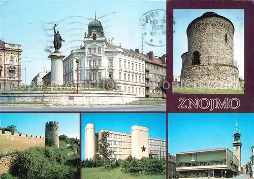 AK / Ansichtskarte Znojmo Denkmal Turm Stadtmauer Gebaeude Znojmo