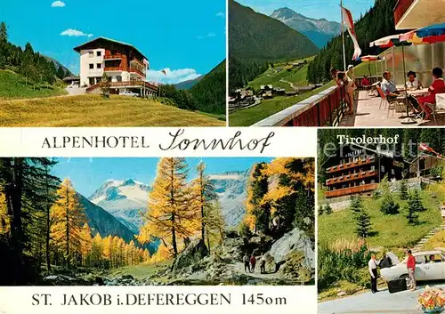 AK / Ansichtskarte St_Jakob_Defereggen Alpenhotel Sonnhof Bergwandern im Gebirge St_Jakob_Defereggen