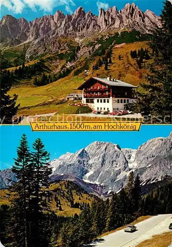 AK / Ansichtskarte Muehlbach_Hochkoenig Arthurhaus Berggaststaette Gebirgspanorama Manndlwand Berchtesgadener Alpen Muehlbach Hochkoenig