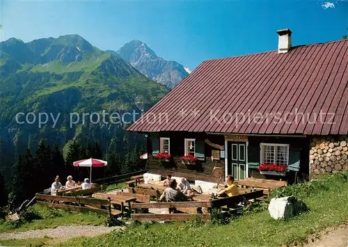 AK / Ansichtskarte Mittelberg_Kleinwalsertal Stutzalpe mit Baerenkopf und Widderstein Allgaeuer Alpen Mittelberg_Kleinwalsertal