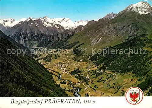 AK / Ansichtskarte Praegraten_Grossvenediger Bergsteigerdorf am Fusse des Grossvenediger Fliegeraufnahme Praegraten Grossvenediger